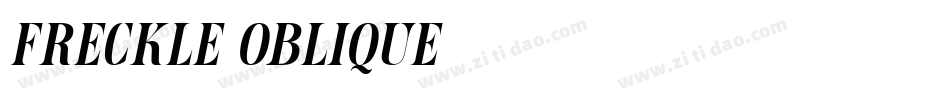 Freckle Oblique字体转换